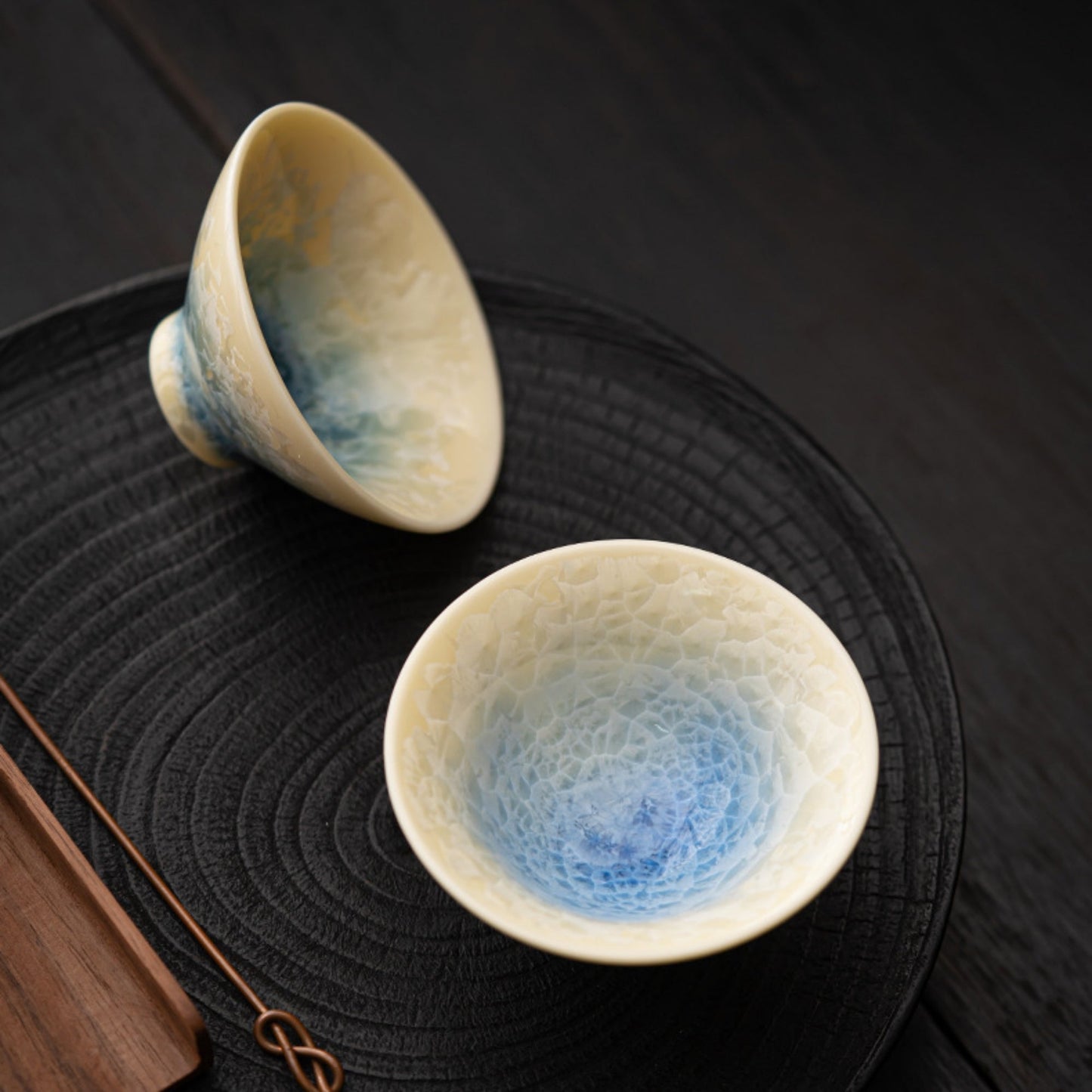 Crystal Glaze Handcrafted Ceramic Teacup