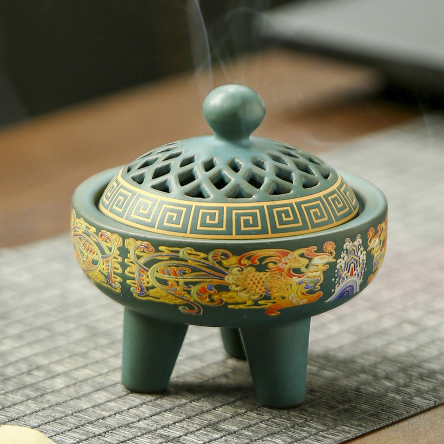 Ceramic Cloisonné Incense Burner