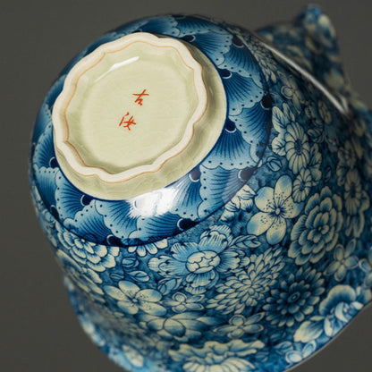Ice Crack Blue and White Porcelain Handmade Tea Set