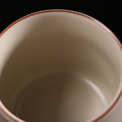Ru Kiln Crackle Glaze Handmade Ceramic Teacup