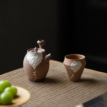 Taotie and Auspicious Clouds Handcrafted Ceramic Tea Set