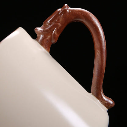 Ru Kiln Crackle Glaze Handmade Ceramic Teacup