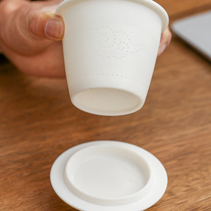 "Blanc De Chine" Hand-Painted Ceramic Tea Cup