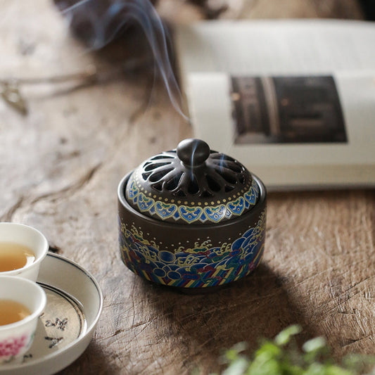 Ceramic Cloisonné Incense Burner