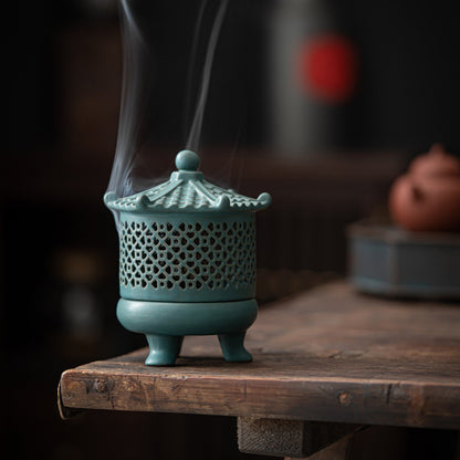 Ancient Pagoda Ceramic Incense Burner