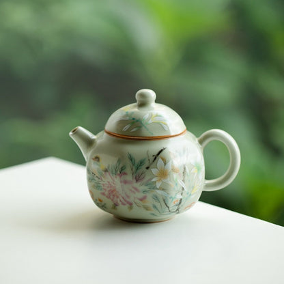 Ru Kiln Hexagonal Handmade Ceramic Teapot