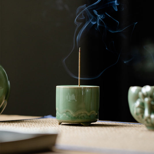 Yue Kiln Celadon Cloud Incense Burner
