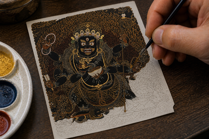 Black-Gold Six-Armed Mahakala