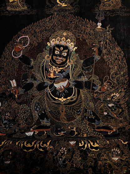 Black-Gold Six-Armed Mahakala