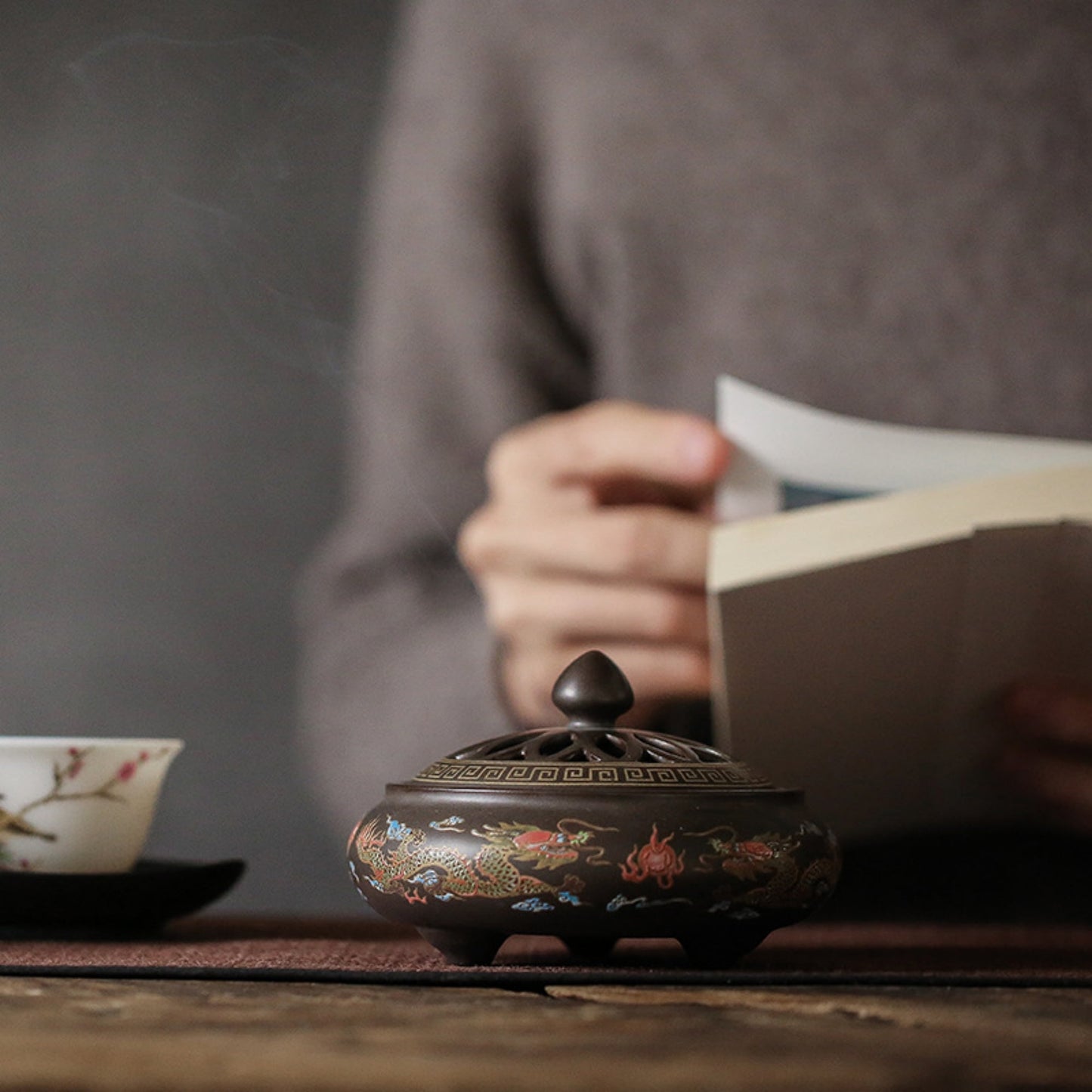 Ceramic Cloisonné Incense Burner