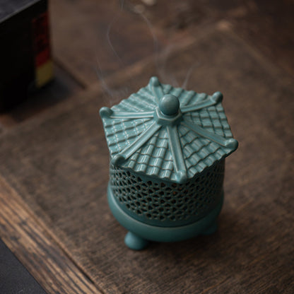Ancient Pagoda Ceramic Incense Burner