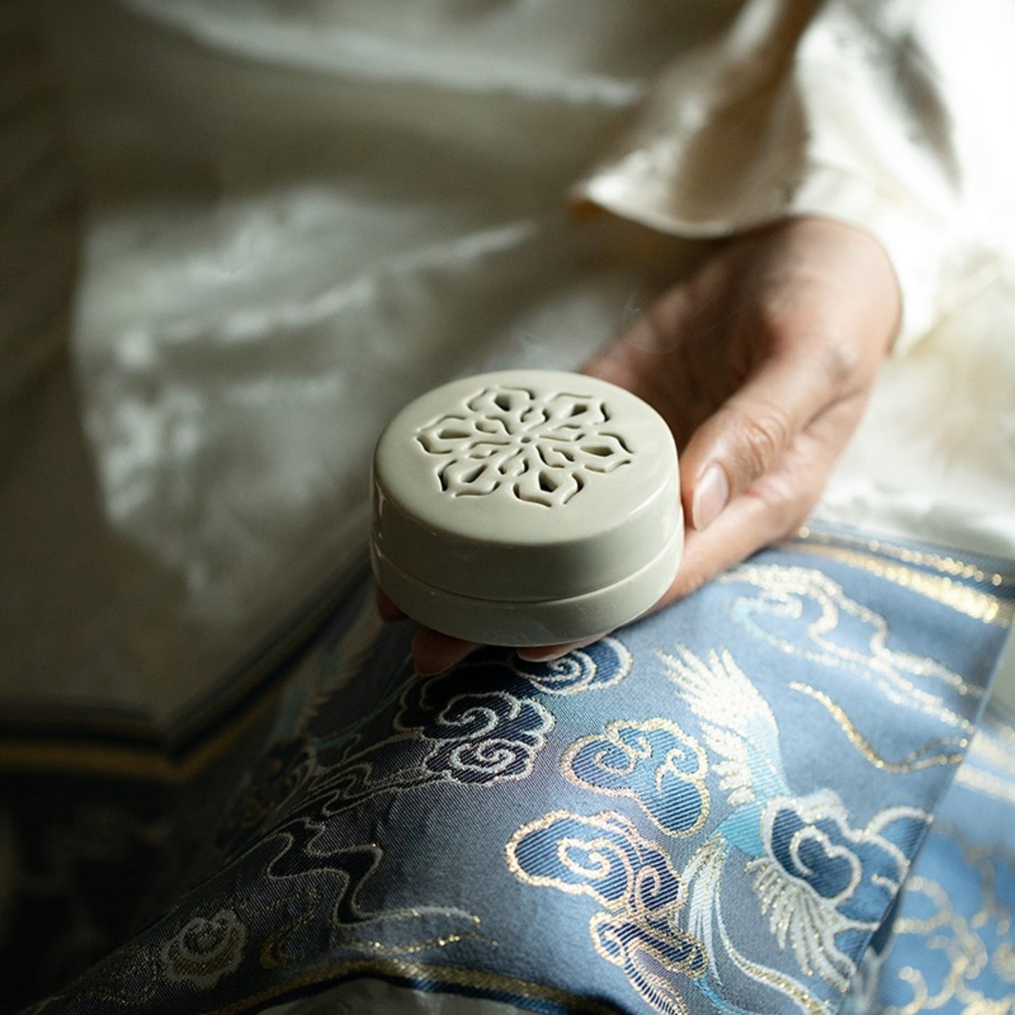 Ru Kiln Gray Ceramic Incense Burner