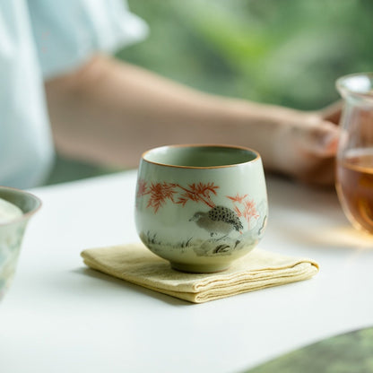 Ru Kiln Handmade Ceramic Tea Cup