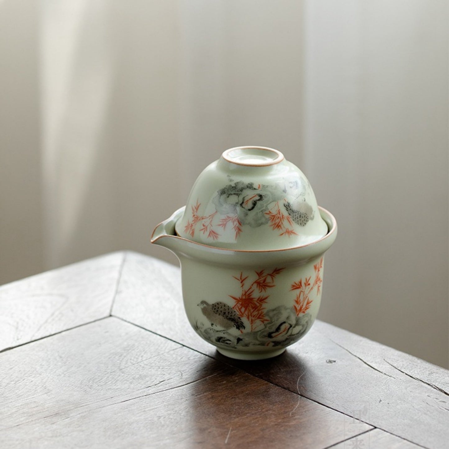Portable Handmade Ru Kiln Ceramic Tea Set