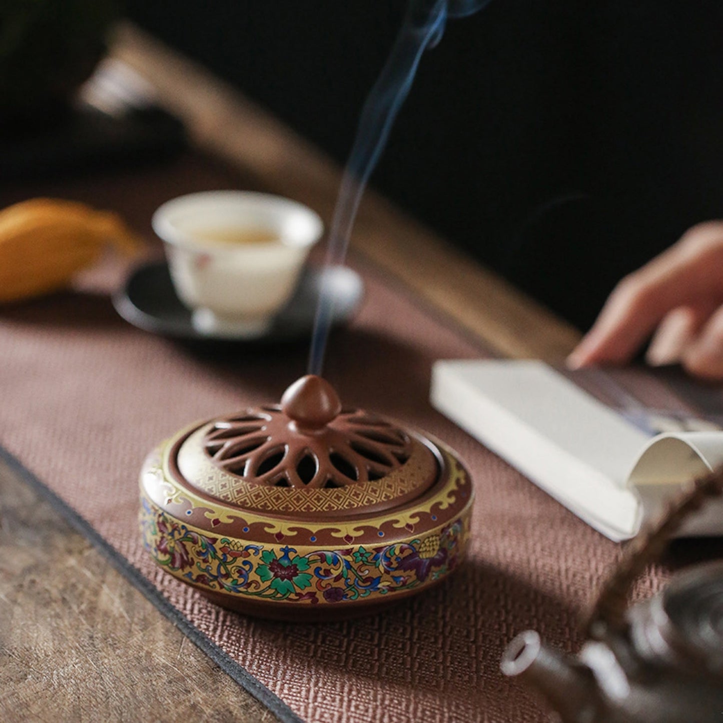 Ceramic Cloisonné Incense Burner