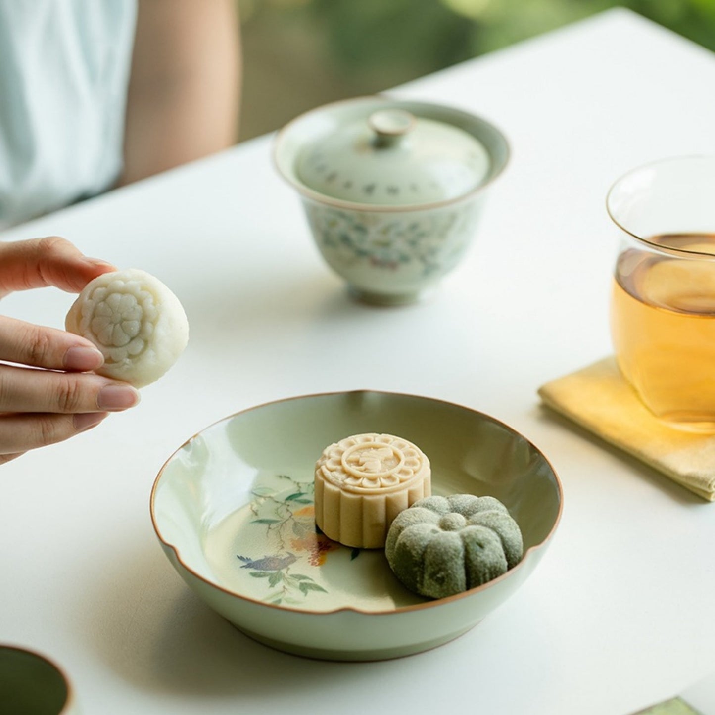 Handmade Ru Kiln Ceramic Dessert Plate