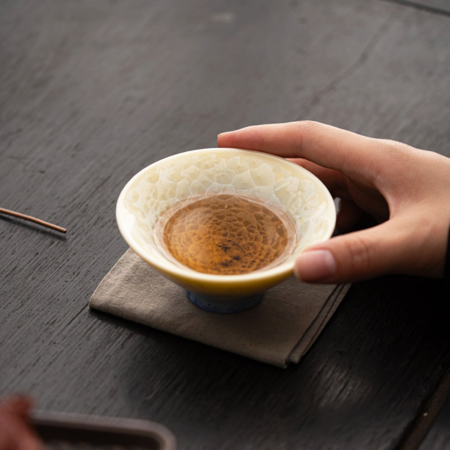 Crystal Glaze Handcrafted Ceramic Teacup