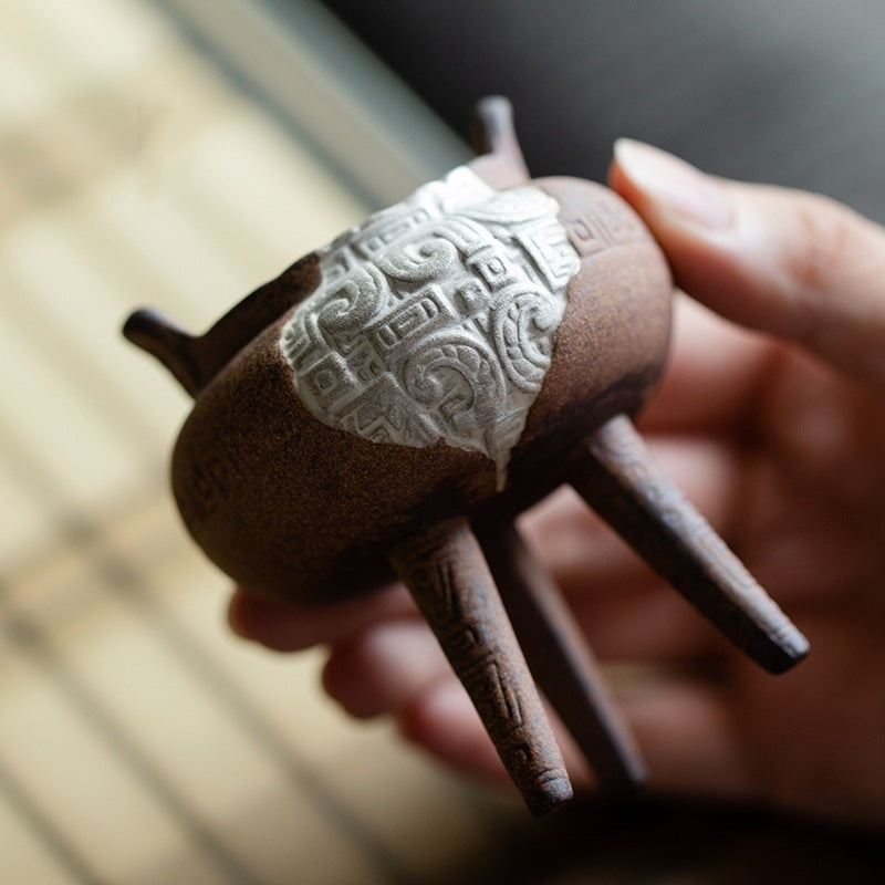 Taotie Three-legged Tripod Incense Burner