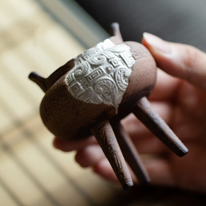 Taotie Three-legged Tripod Incense Burner
