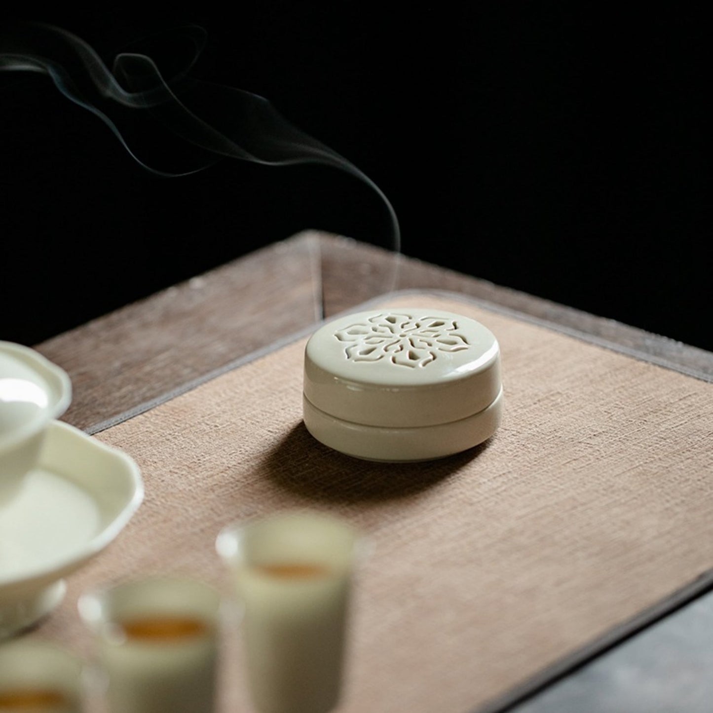 Ru Kiln Gray Ceramic Incense Burner
