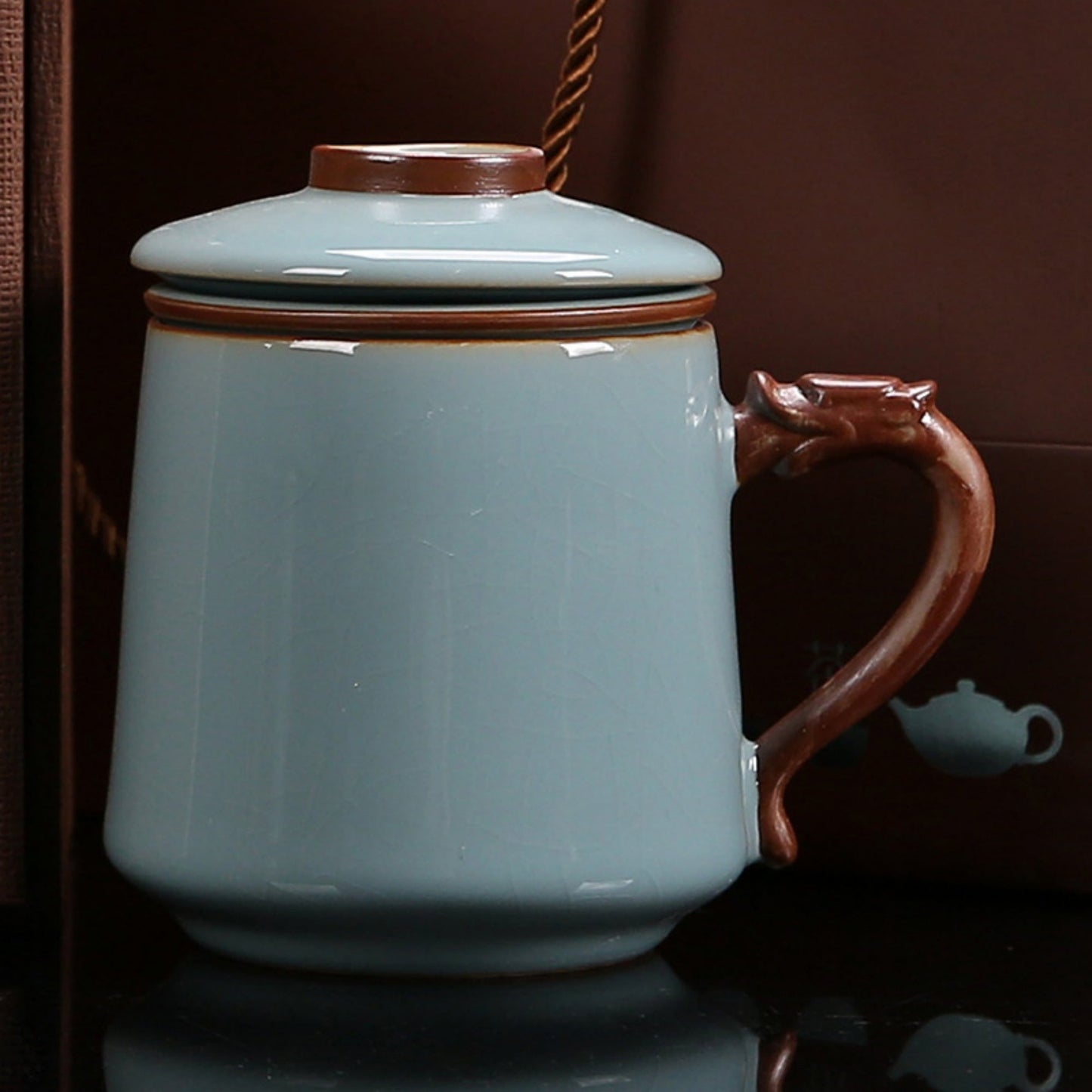 Ru Kiln Crackle Glaze Handmade Ceramic Teacup