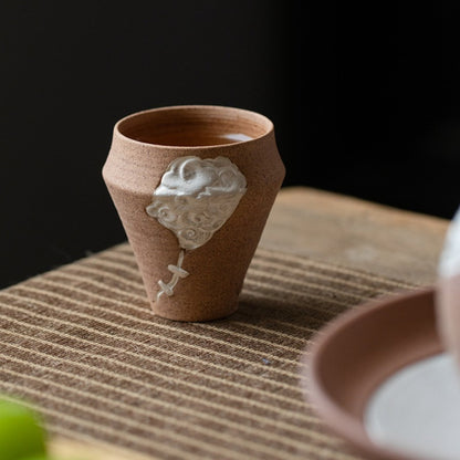 Taotie and Auspicious Clouds Handcrafted Ceramic Tea Set