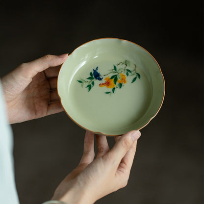 Handmade Ru Kiln Ceramic Dessert Plate