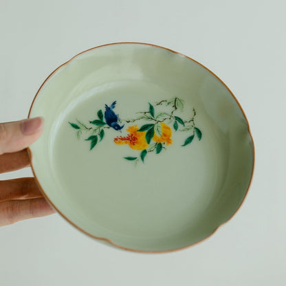 Handmade Ru Kiln Ceramic Dessert Plate