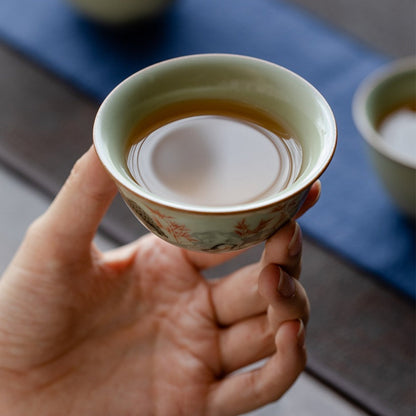Portable Handmade Ru Kiln Ceramic Tea Set
