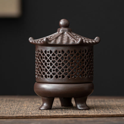 Ancient Pagoda Ceramic Incense Burner