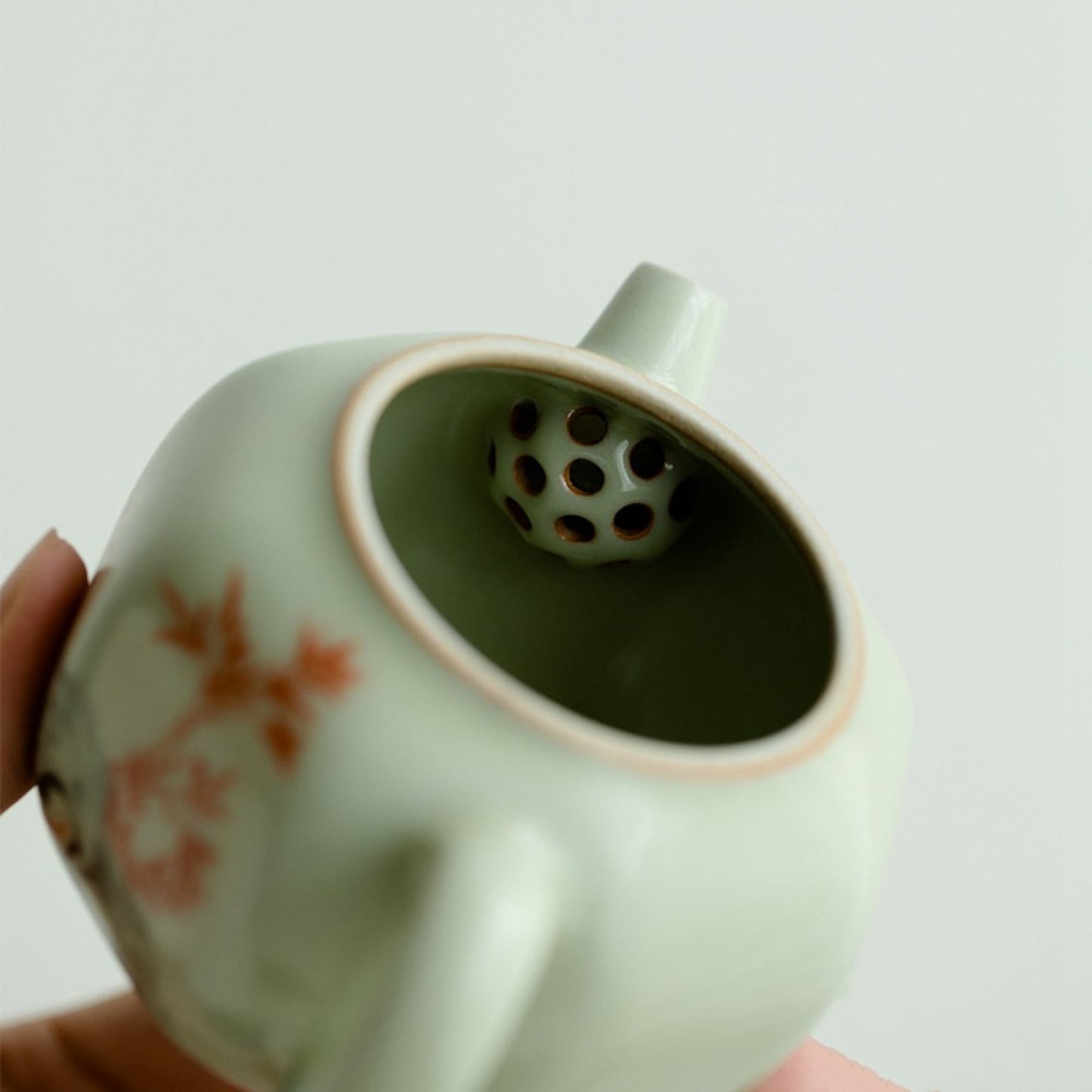 Ru Kiln Hexagonal Handmade Ceramic Teapot