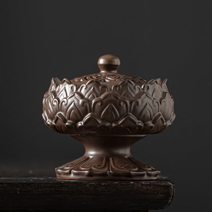Lotus Platform Ceramic Incense Burner