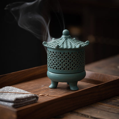 Ancient Pagoda Ceramic Incense Burner