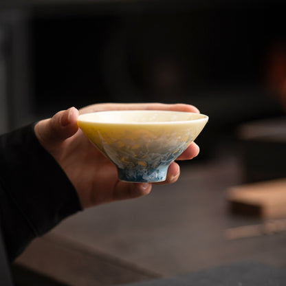 Crystal Glaze Handcrafted Ceramic Teacup
