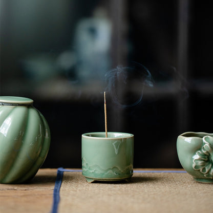 Yue Kiln Celadon Cloud Incense Burner