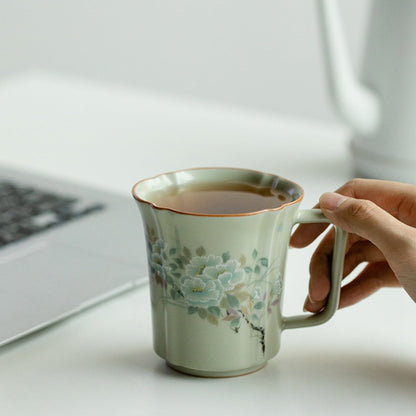 Ru Kiln Ceramic Retro Coffee Cup