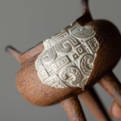 Taotie Three-legged Tripod Incense Burner