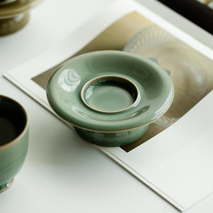 Yue Kiln Celadon Vintage Lotus Tea Cup