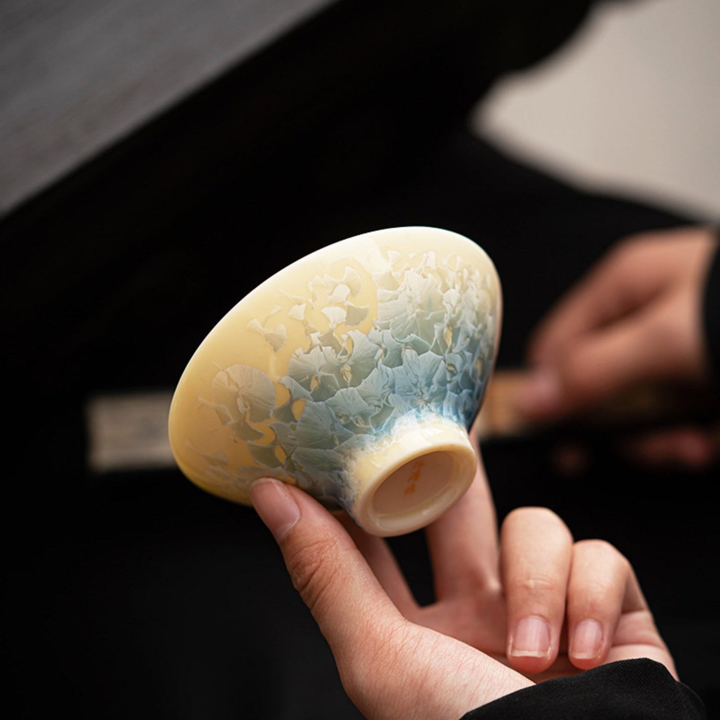 Crystal Glaze Handcrafted Ceramic Teacup