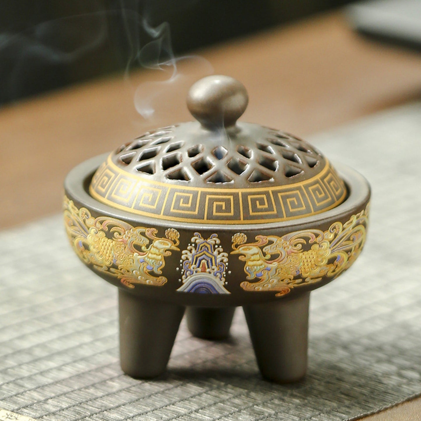 Ceramic Cloisonné Incense Burner