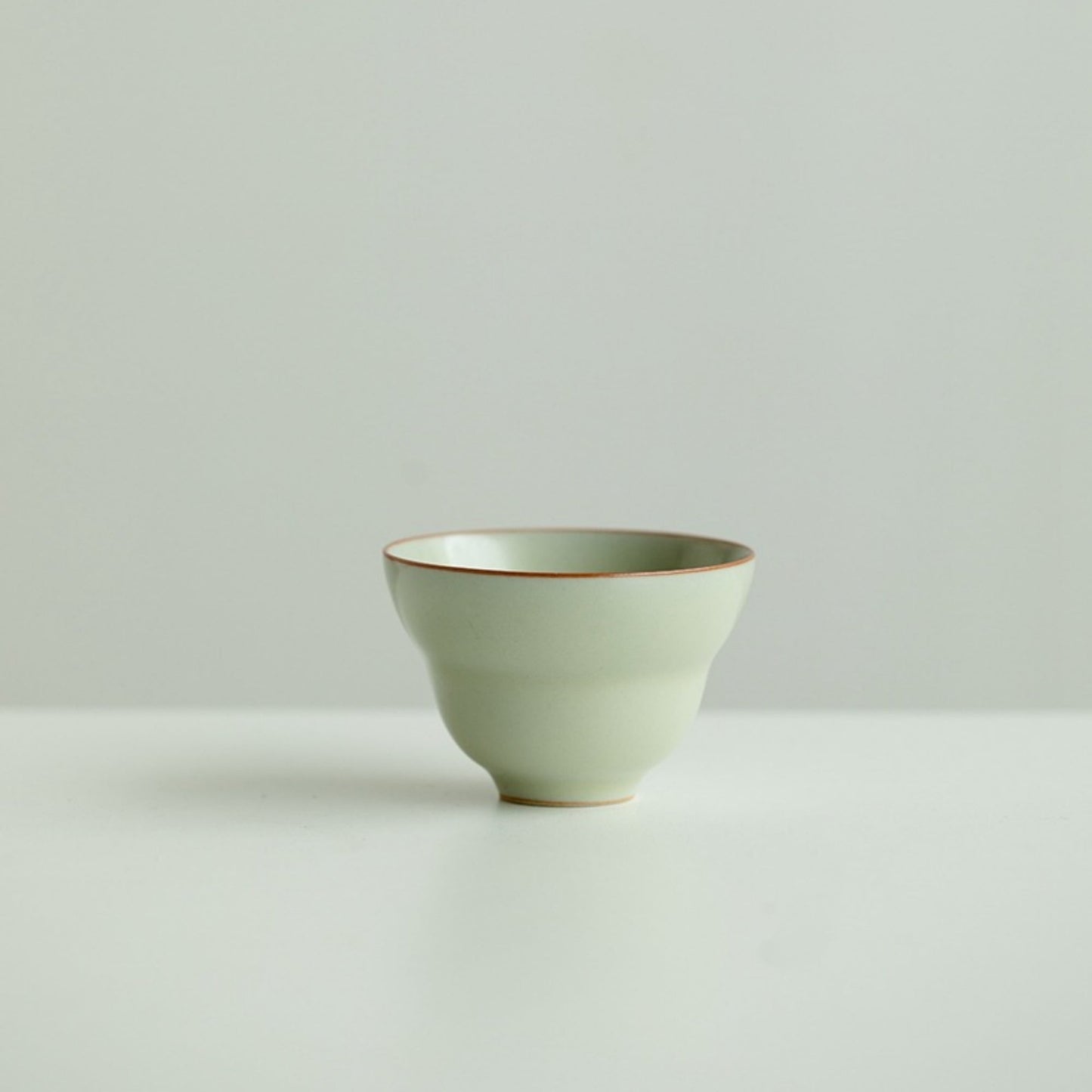 Ru Kiln Flower and Bird Pattern Handmade Ceramic Cup