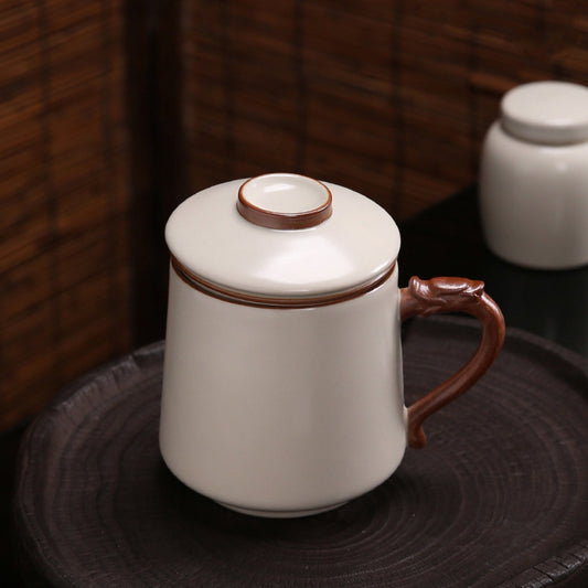 Ru Kiln Crackle Glaze Handmade Ceramic Teacup