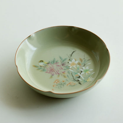 Handmade Ru Kiln Ceramic Dessert Plate