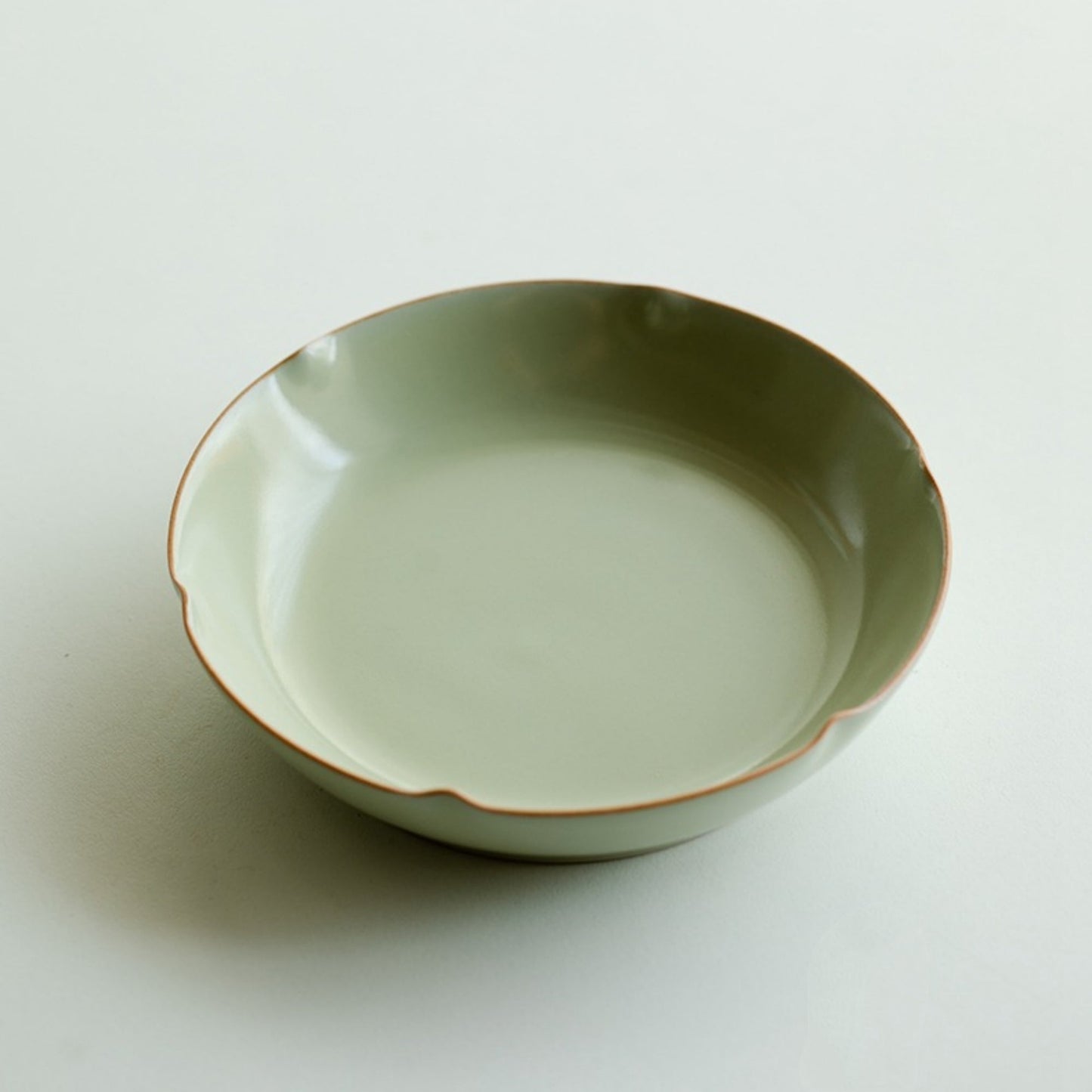 Handmade Ru Kiln Ceramic Dessert Plate