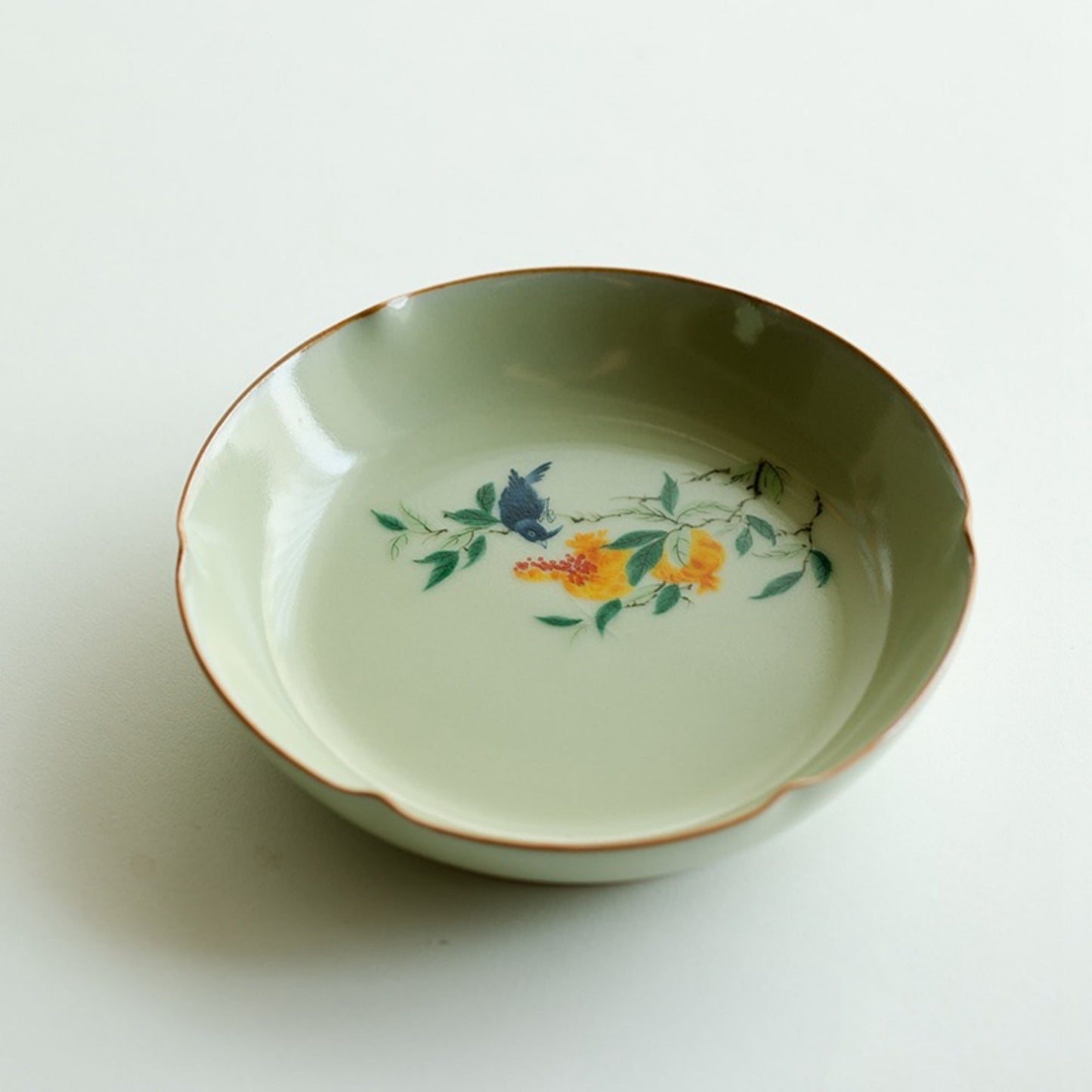 Handmade Ru Kiln Ceramic Dessert Plate