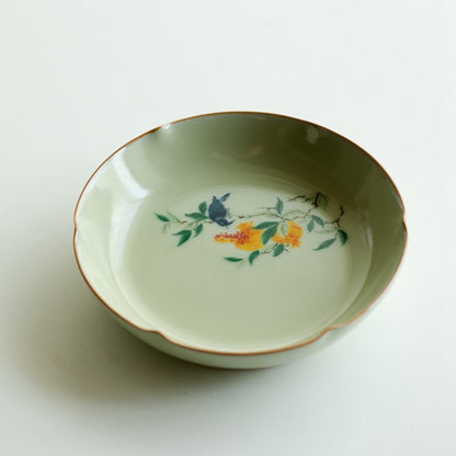 Handmade Ru Kiln Ceramic Dessert Plate
