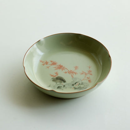 Handmade Ru Kiln Ceramic Dessert Plate